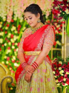 engagement bride prameela’s beautiful look🤍#engagement #makeup #makeupartist #bride #southindia